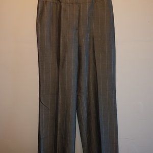 Talbots gray pinstripe wide leg dress pants